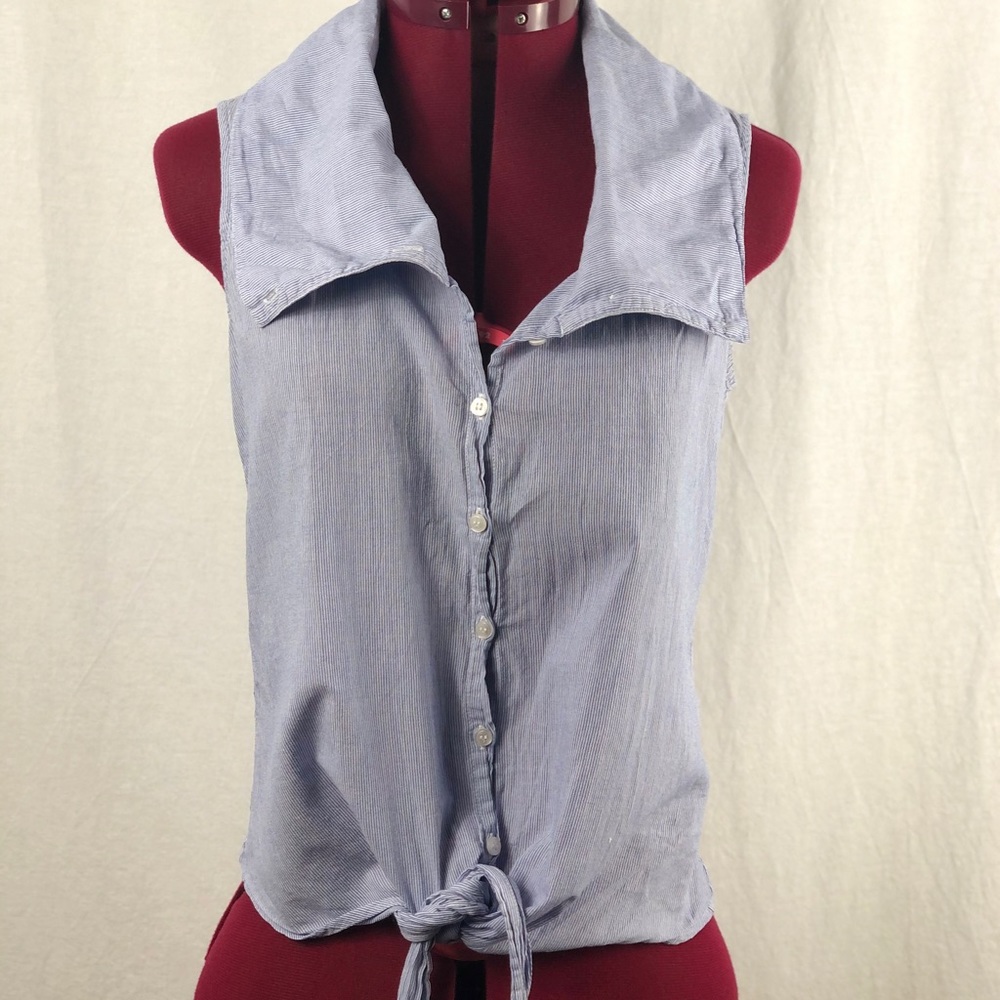TREND sleeveless tie waste blouse
